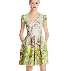 Almari Floral Border Dress by John Lewis in Lime